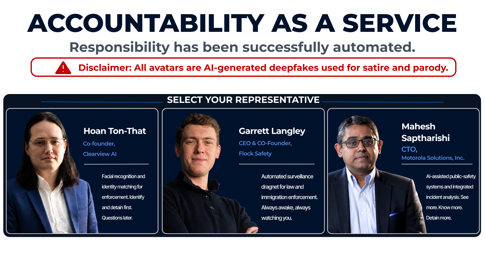 Advertisement for Accountability as a Service